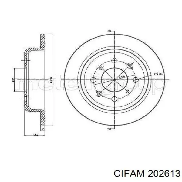 Цилиндр тормозной главный 202613 Cifam