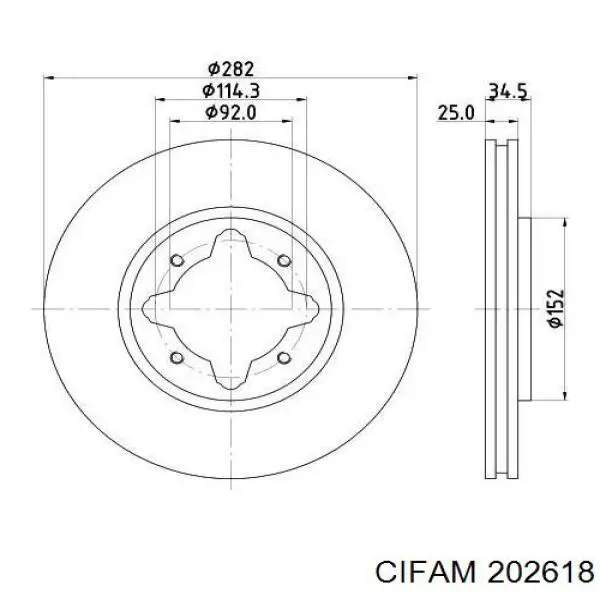 202618 Cifam цилиндр тормозной главный
