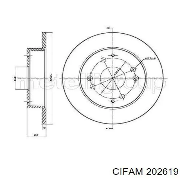 Цилиндр главный тормоза (гидротормозов) Cifam 202619 цена, от 48.31 USD