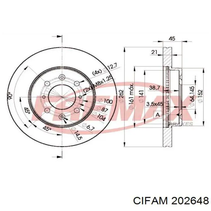 Цилиндр главный тормоза (гидротормозов) Cifam 202648 цена, от 63.78 USD