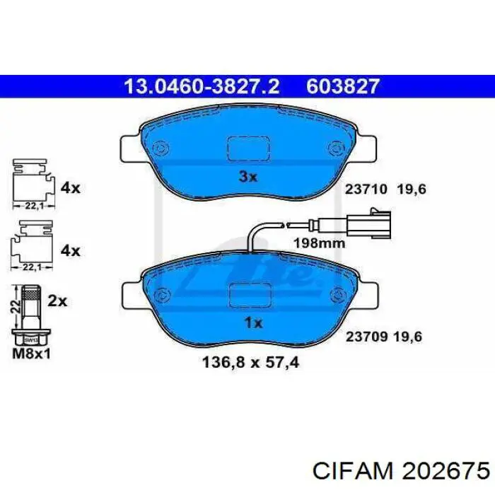 Цилиндр главный тормоза (гидротормозов) Cifam 202675 цена, от 70.47 USD