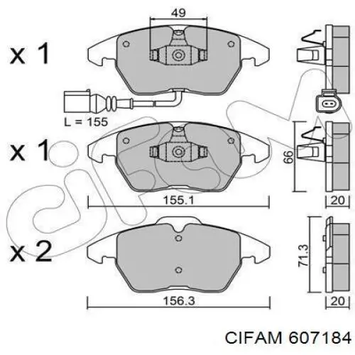 ШРУС наружный передний 607184 Cifam