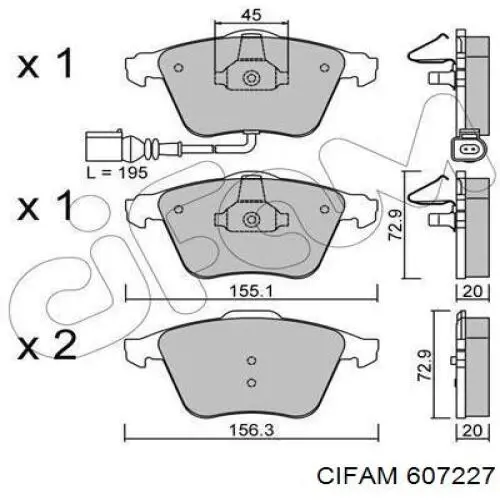 607227 Cifam Наружная граната