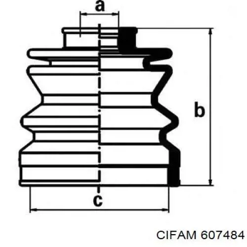 Левая полуось 607484 Cifam