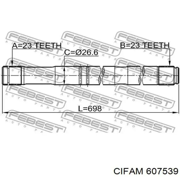 ШРУС наружный передний 607539 Cifam