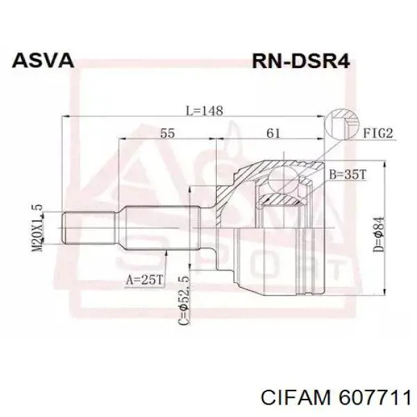 ШРУС наружный LPR KPG874