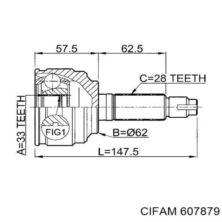 607879 Cifam Наружная граната