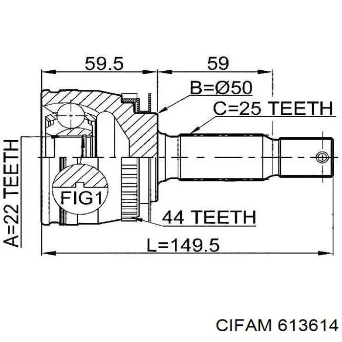 Чехол шруса Cifam 613614 цена, от 7.98 USD