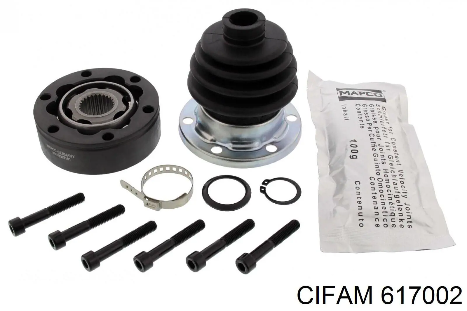 Junta homocinética interior delantera 617002 Cifam