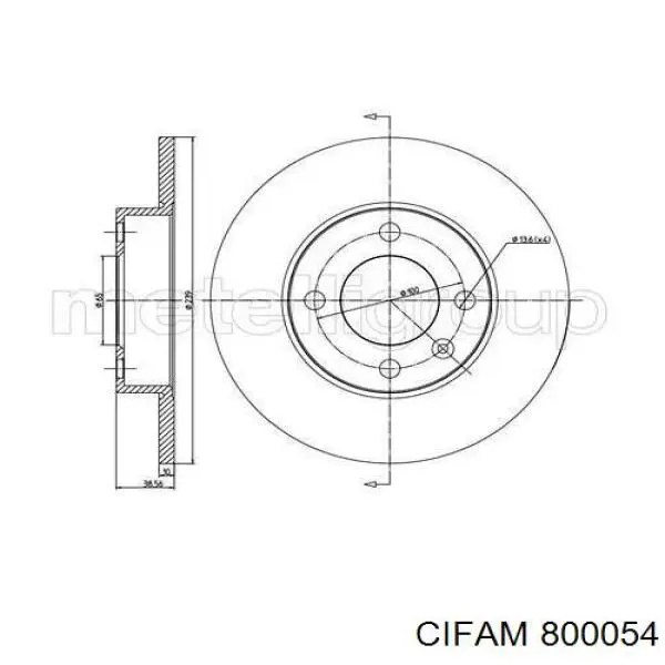 800-054 Cifam диск тормозной передний