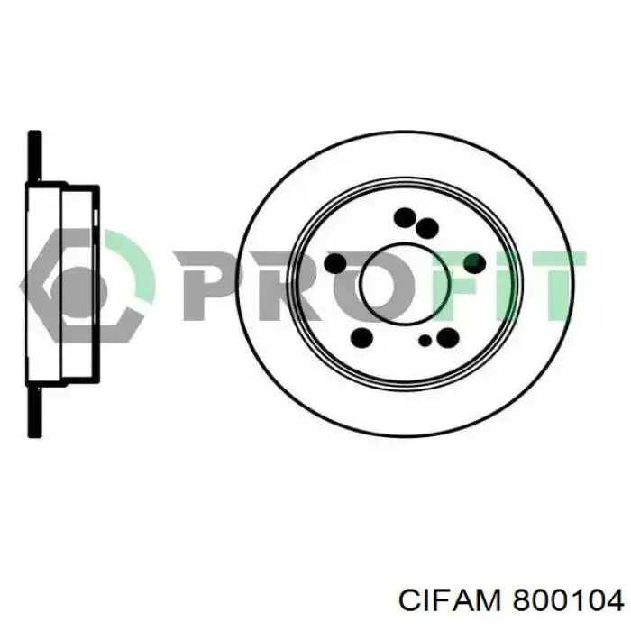 800104 Cifam Дисковый тормоз