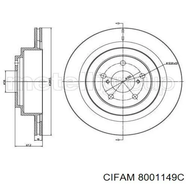 Тормозные диски 8001149C Cifam