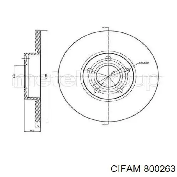 800-263 Cifam передние тормозные диски