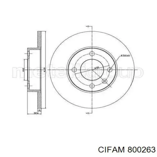 Купить 800263 Cifam Ротор тормозной