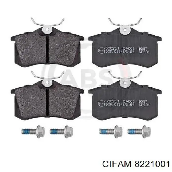 Купить 8221001 Cifam Колодки тормозные задние, дисковые