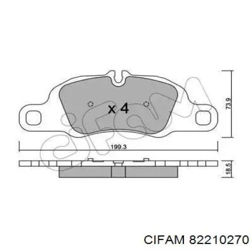 Передние тормозные колодки 82210270 Cifam