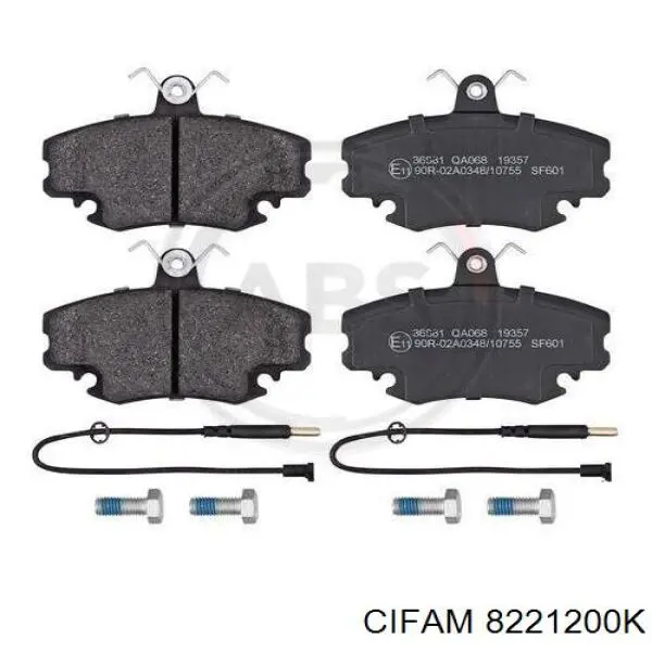 Pastillas de freno delanteras 8221200K Cifam