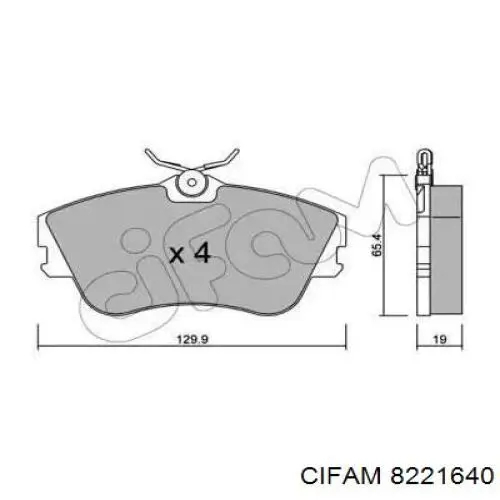 822-164-0 Cifam передние тормозные колодки
