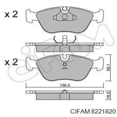 822-182-0 Cifam передние тормозные колодки