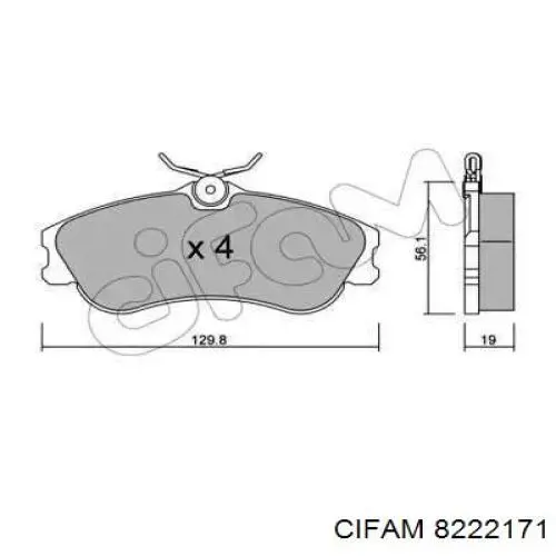 822-217-1 Cifam передние тормозные колодки