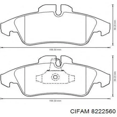 Колодки тормозные передние дисковые CIFAM 8222560