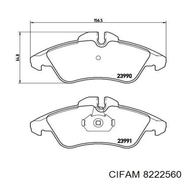 Колодки Cifam 8222560 цена, от 23.22 USD
