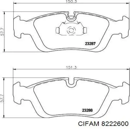 Купить 8222600 Cifam Колодки тормозные