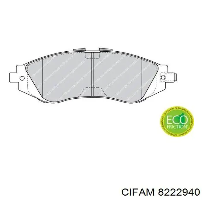 Колодки гальмівні передні, дискові 8222940 Cifam