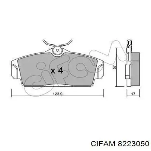 822-305-0 Cifam колодки тормозные передние дисковые
