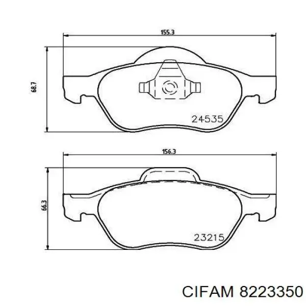 Тормозные колодки Cifam 8223350