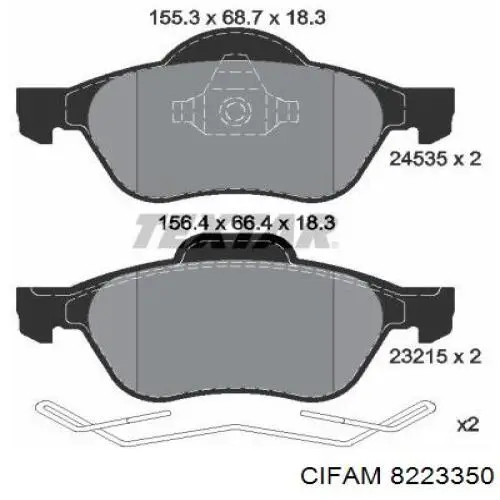 Колодки Cifam 8223350 цена, от 24.67 USD