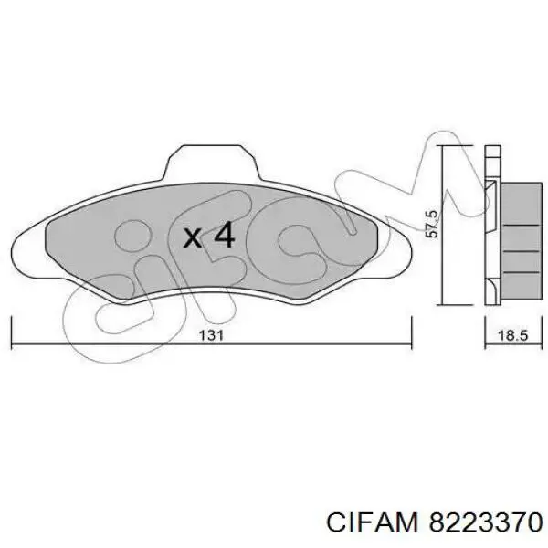 Колодки дисковые  Cifam 8223370 цена, от 13.61 USD