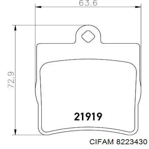 Колодки дисковые  Cifam 8223430 цена, от 16.91 USD