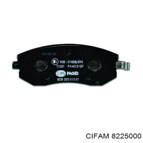 Передние тормозные колодки 8225000 Cifam