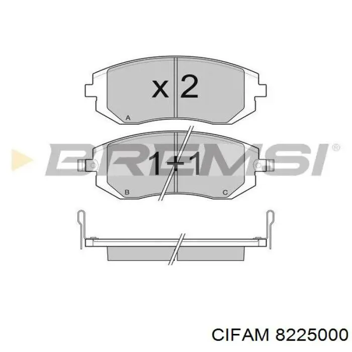 Купить 8225000 Cifam Колодки тормозные