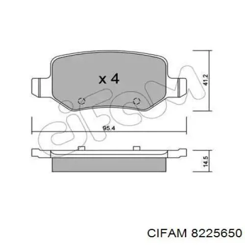 822-565-0 Cifam колодки тормозные задние дисковые