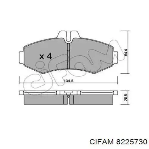 822-573-0 Cifam колодки тормозные передние дисковые