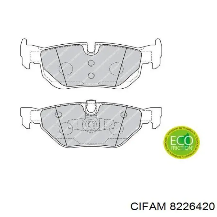 8226420 Cifam Колодки тормозные дисковые комплект