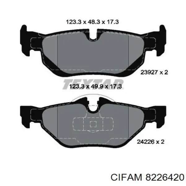 Колодки дисковые  Cifam 8226420 цена, от 21.59 USD