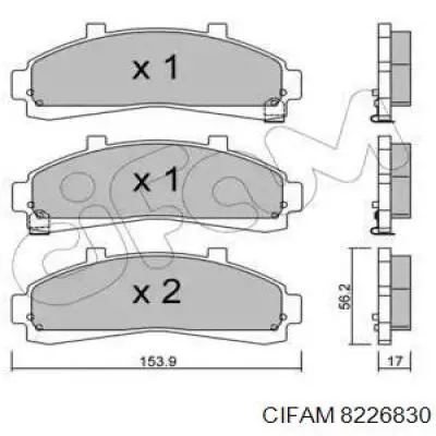 8226830 Cifam Колодки передние