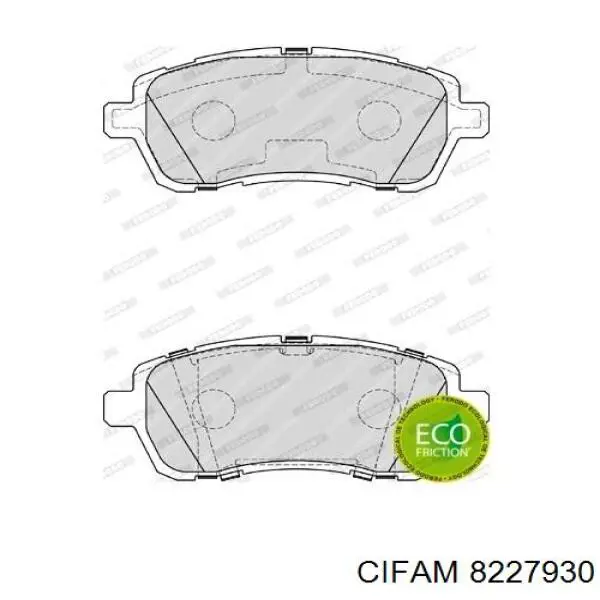 Передние тормозные колодки 8227930 Cifam