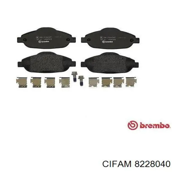 Передние тормозные колодки 8228040 Cifam