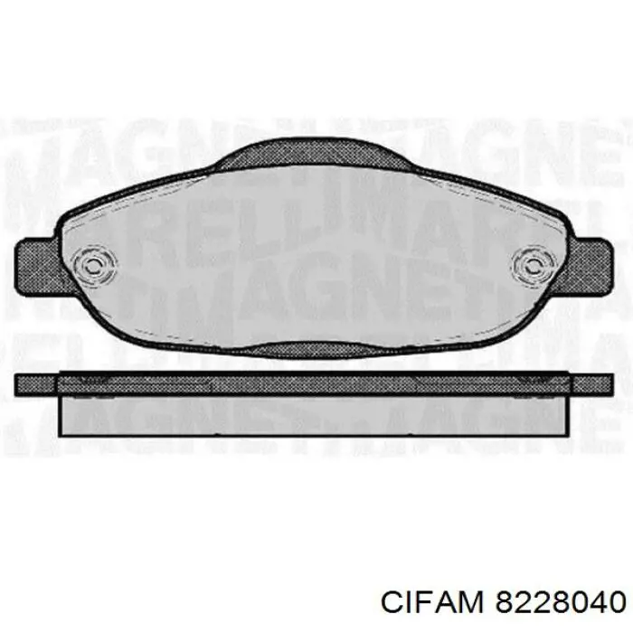 Передние тормозные колодки 8228040 Cifam