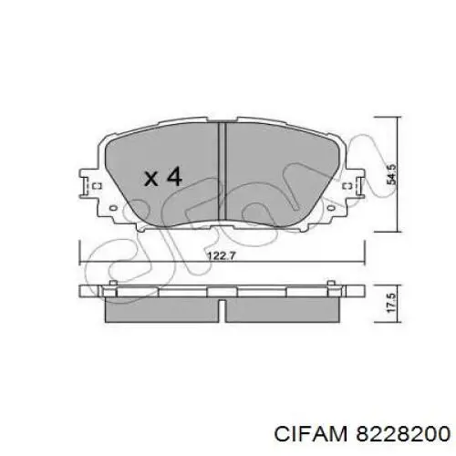 822-820-0 Cifam колодки тормозные передние дисковые