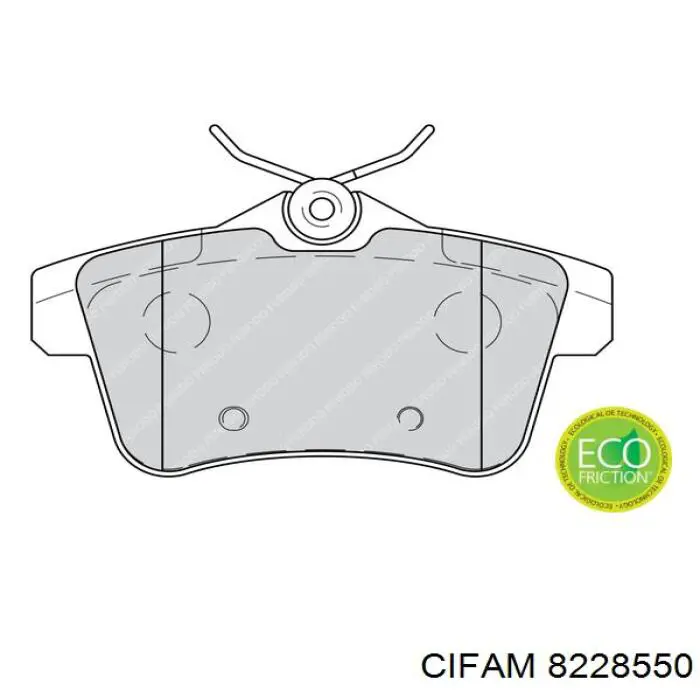 8228550 Cifam Колодки тормозные дисковые комплект