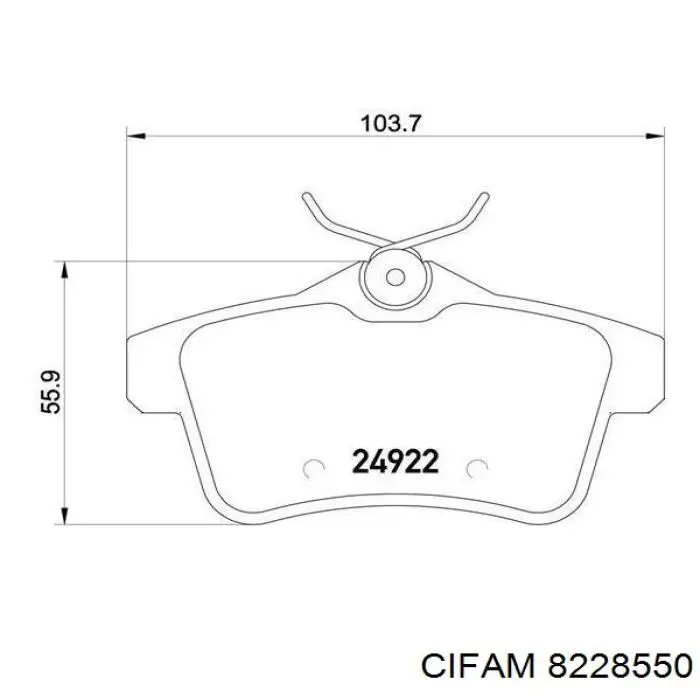 Колодки дисковые  Cifam 8228550 цена, от 21.40 USD