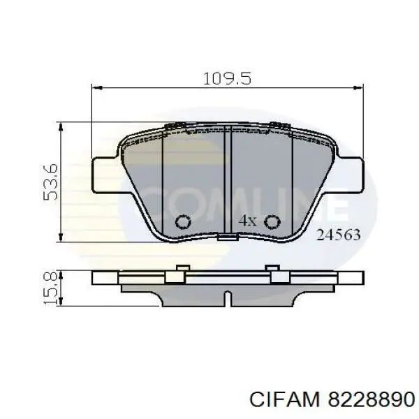Купить 8228890 Cifam Колодки тормозные задние, дисковые