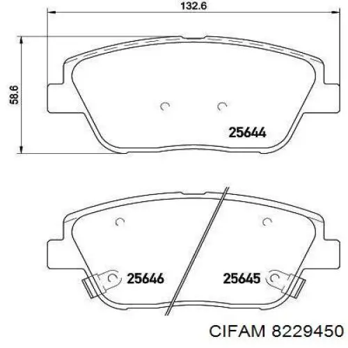 Колодки Cifam 8229450 цена, от 23.90 USD