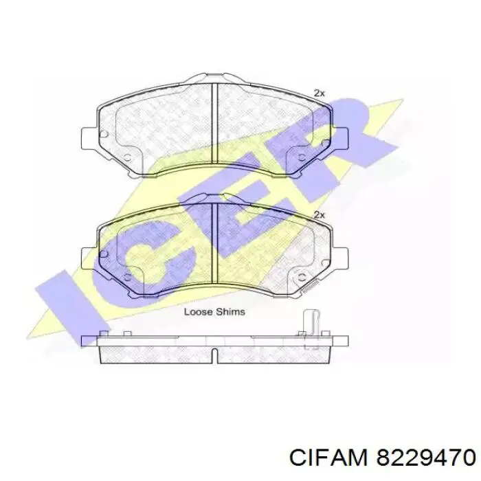 Задние дисковые колодки Cifam 8229470