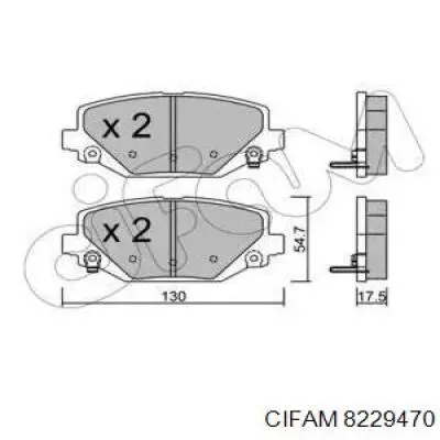 8229470 Cifam Колодки тормозные дисковые комплект